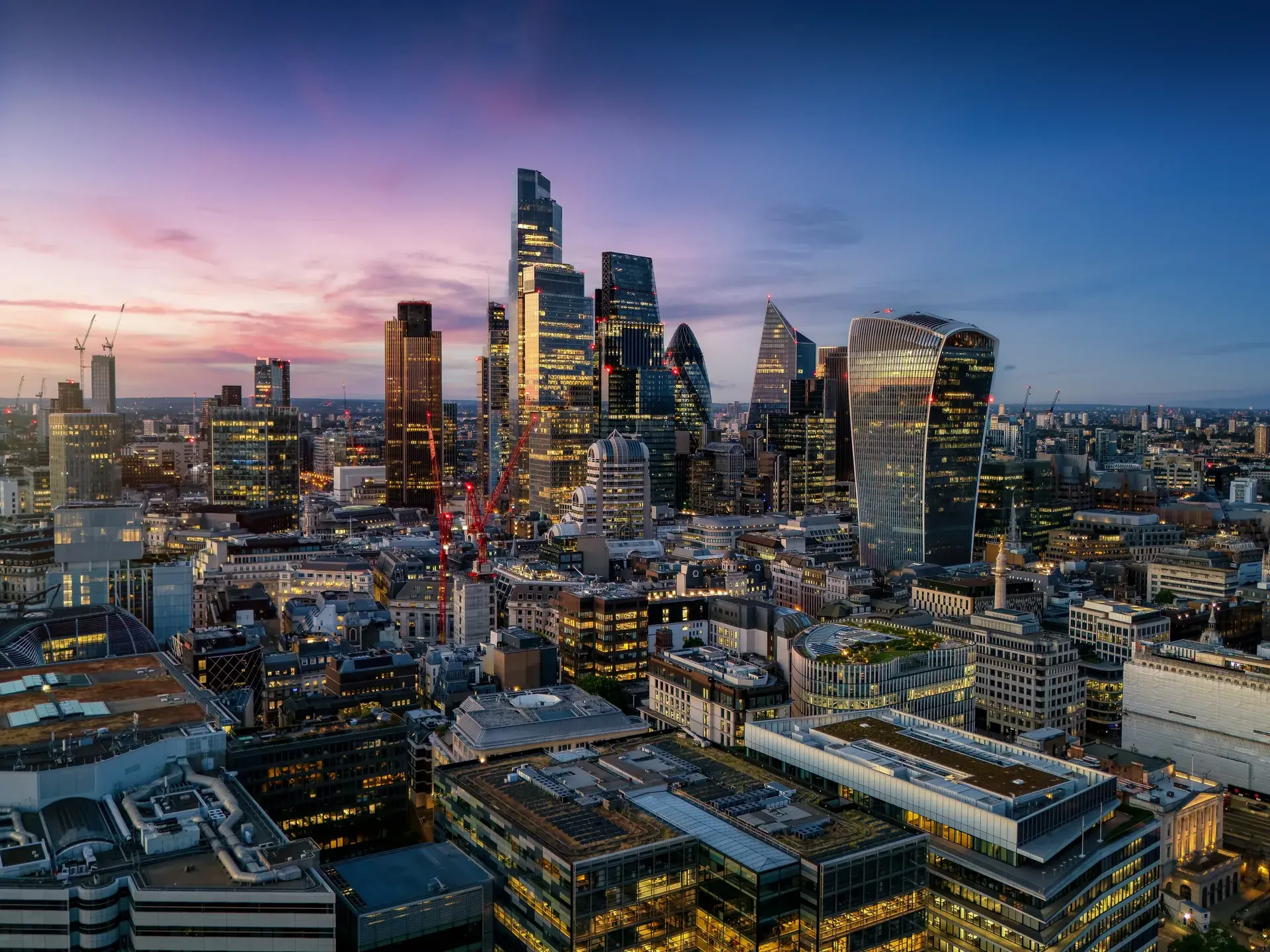 London financial district — the UK hiring market Treba serves