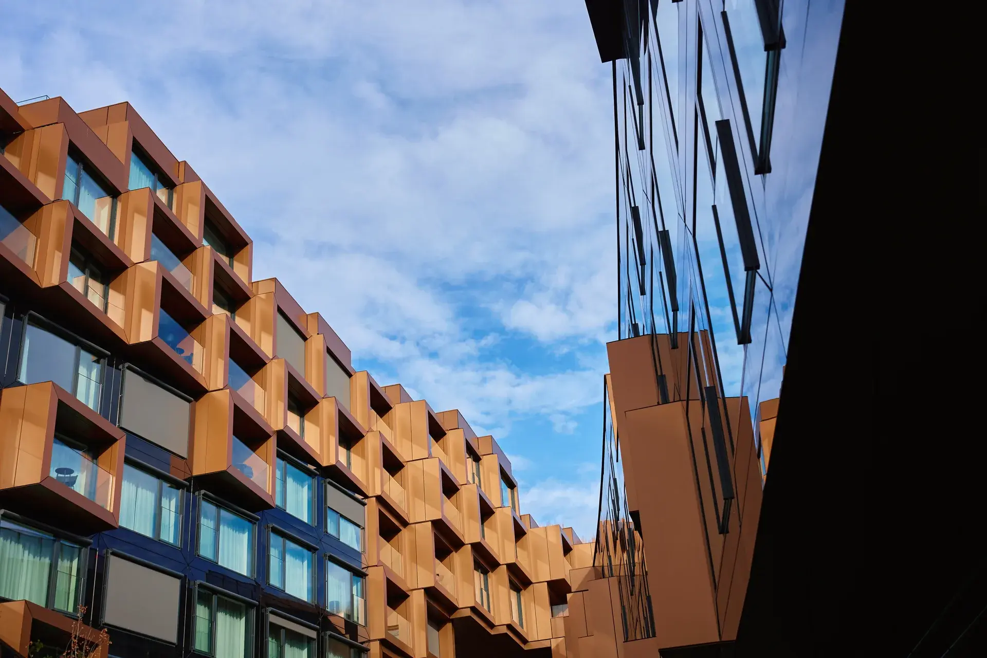 Modern architecture apartments and urban development