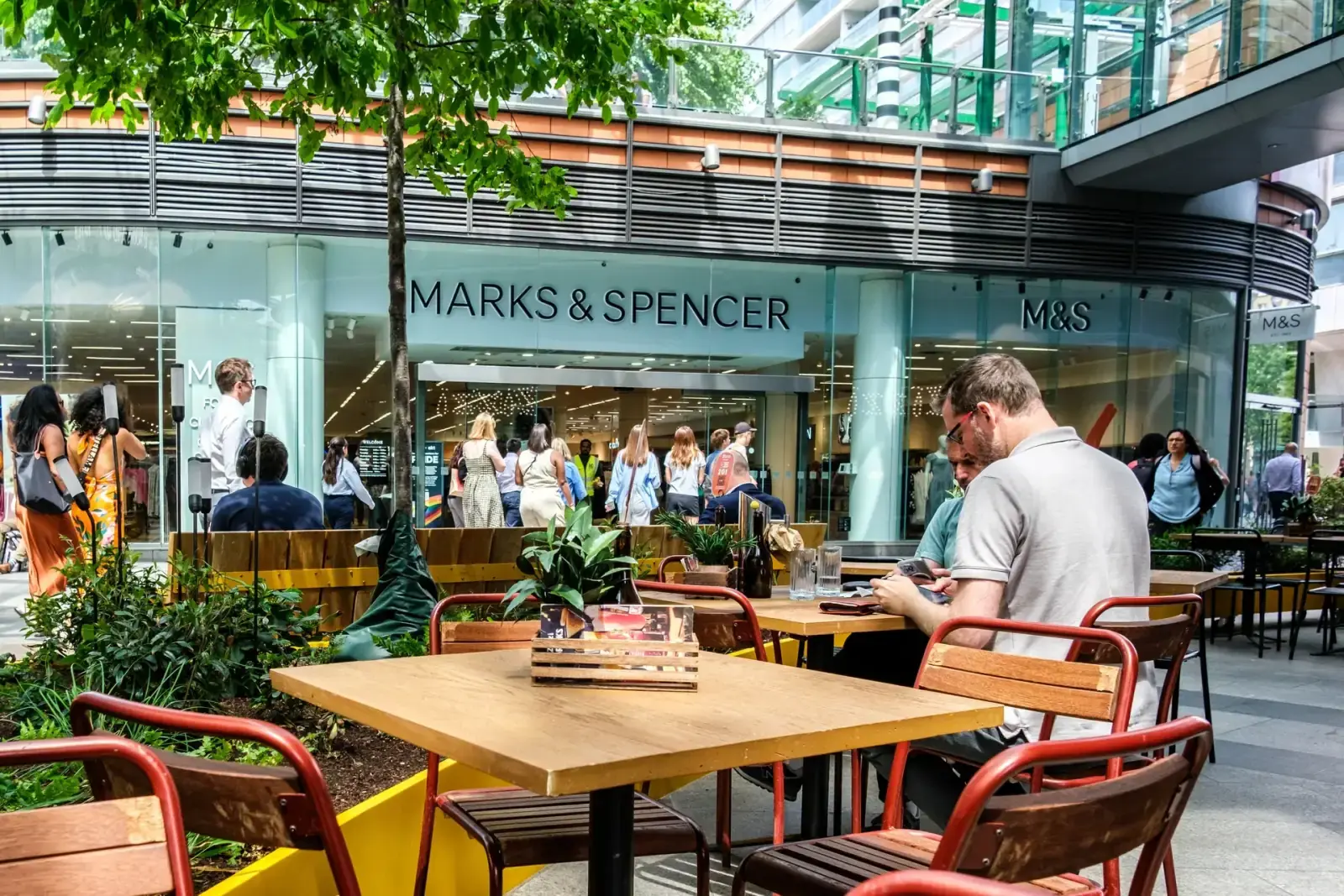 UK retail high street Marks and Spencer