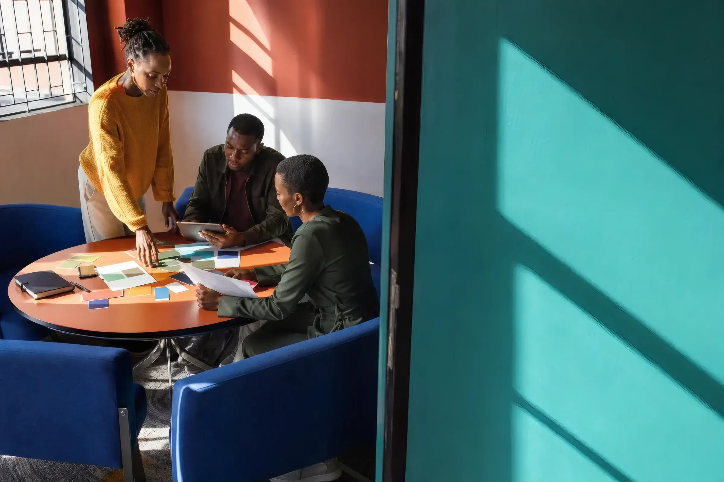 Treba managed services team collaborating in Nairobi office